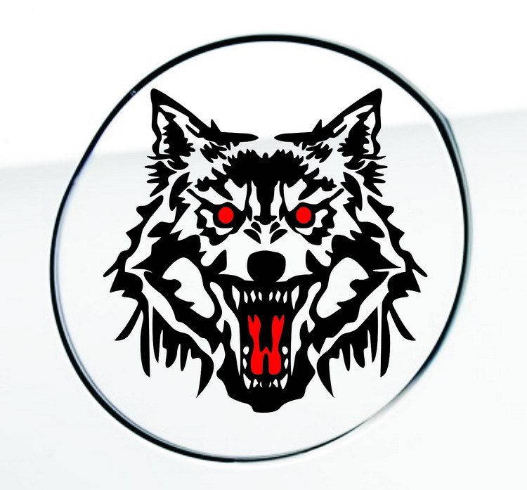 2020 Wolf Car Sticker Whole Body Decals Running Wolf Personalized