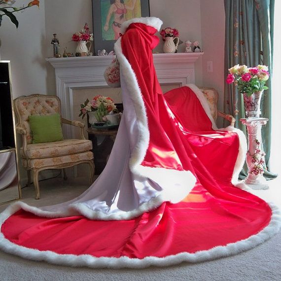 red bridal cape