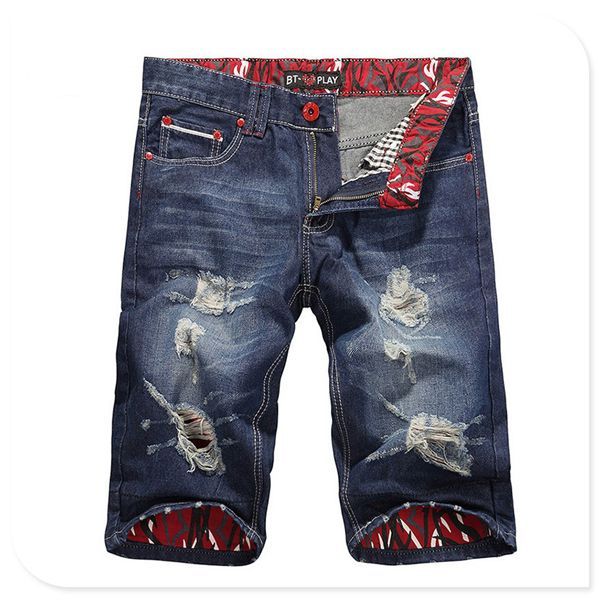 2015 nuevos pantalones vaqueros de lujo de la manera corta de los pantalones cortos de