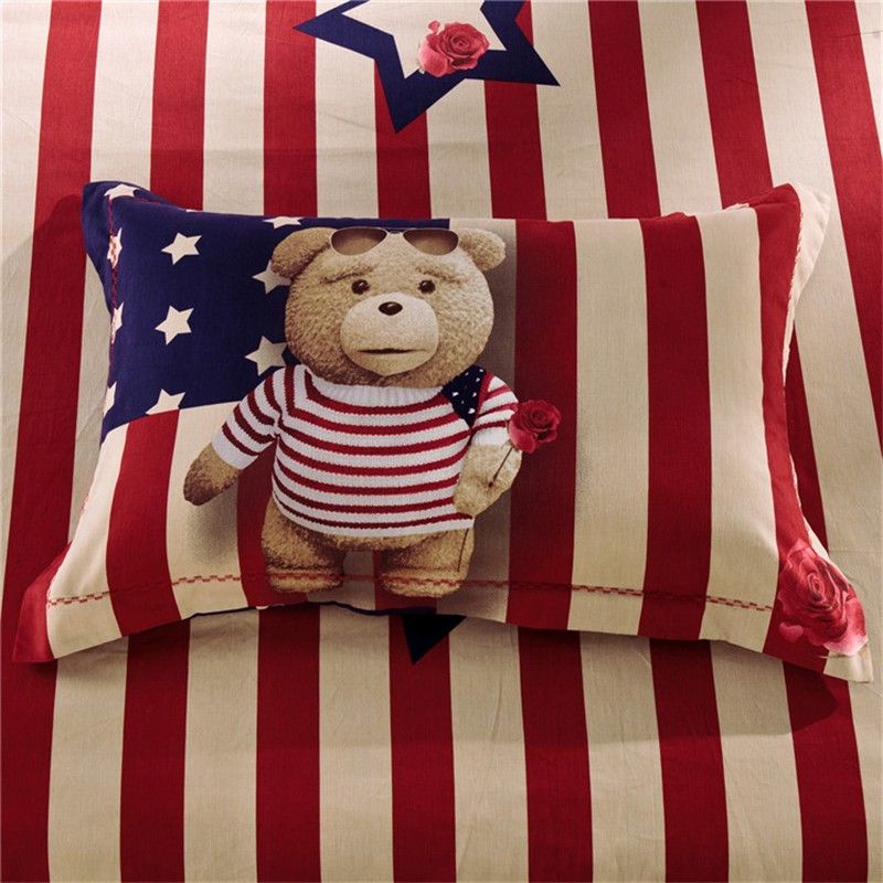 Teddy Bear Bedding Set Kids King Size Queen Twin Cartoon Quilt Doona 2897 6
