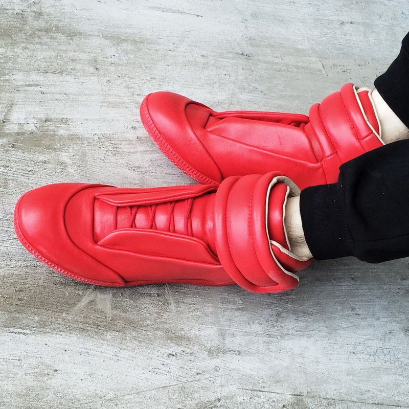 maison margiela shoes red