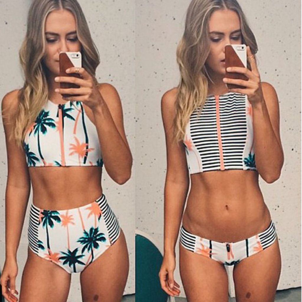 padded high neck bikini top