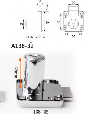 Zamek meblowy 138-32.