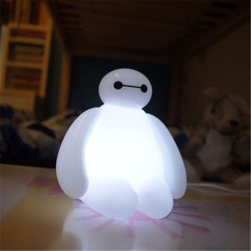compre 2015 baymax usb led bombillas con mando a distancia de dibujos animados lindo llevo la iluminacion de la noche big hero 6 de respiracion