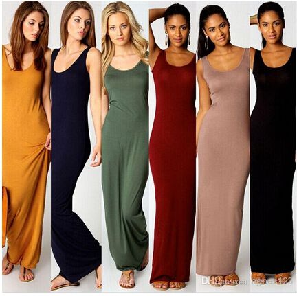 tank top long maxi dress