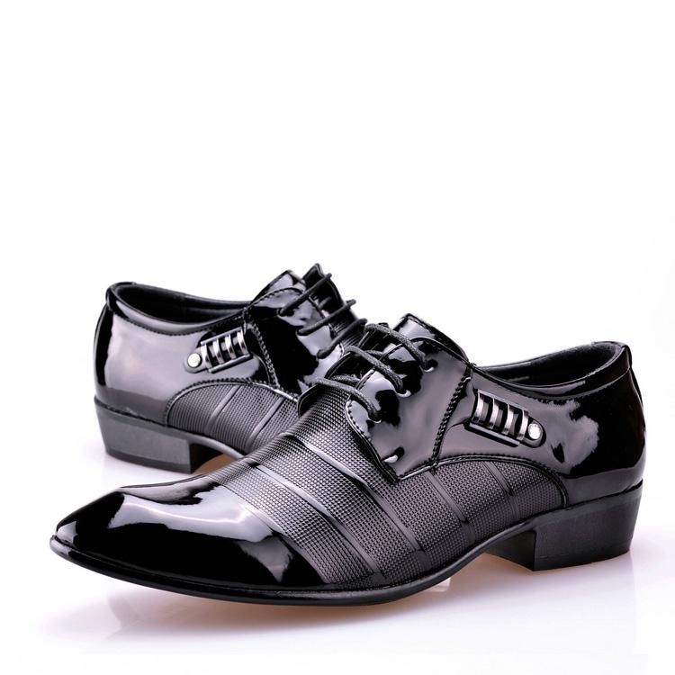 black patent work shoes