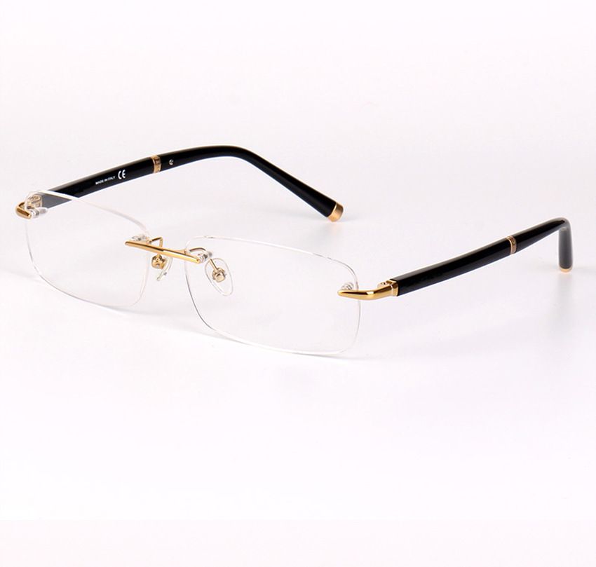 square frameless glasses