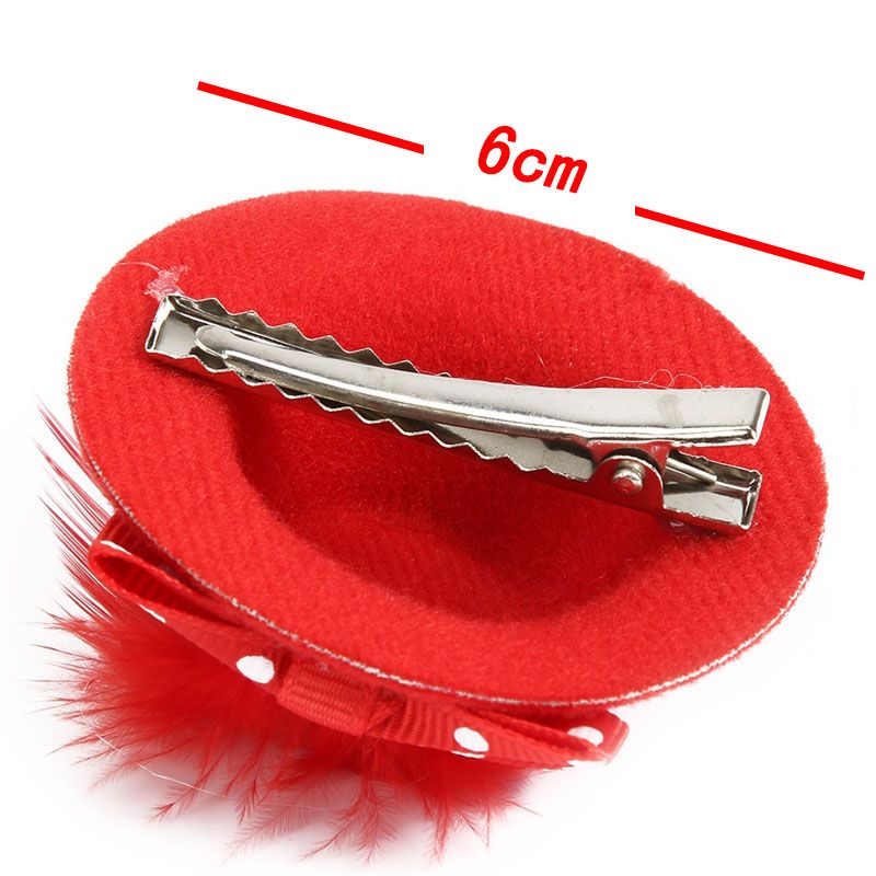 Mini Hat Hair Clip Feather Bowknot Fashion Party Top Cap Fascinator