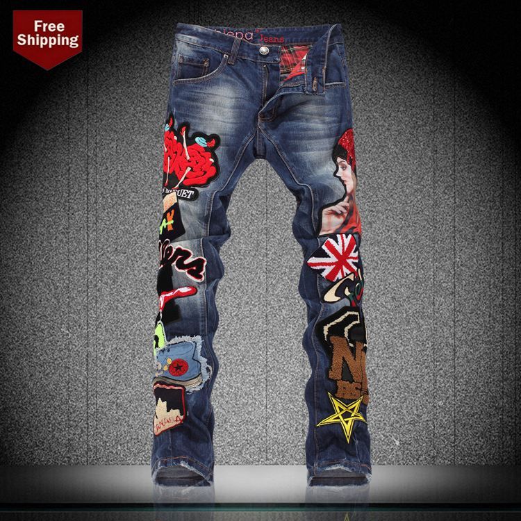 2021 Hip Hop Jeans Men,Mens American Flag Jeans,Fashion Spring And ...