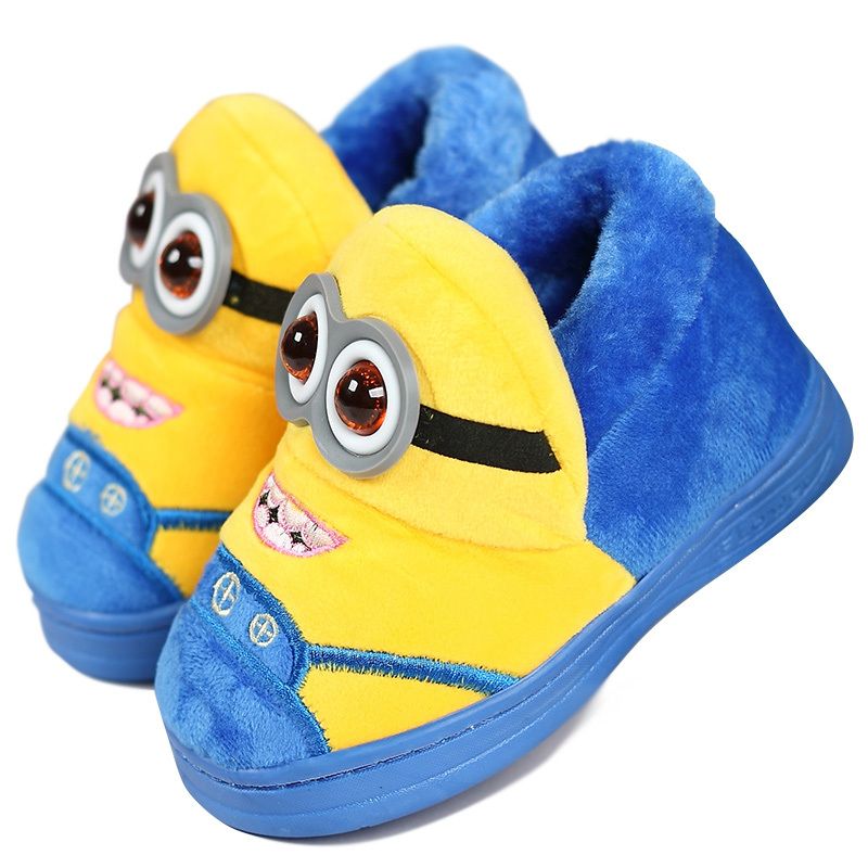 Zapatillas nueva historieta antideslizante zapatillas Niños Inicio Zapatos algodón caliente Zapatillas fondo blandos