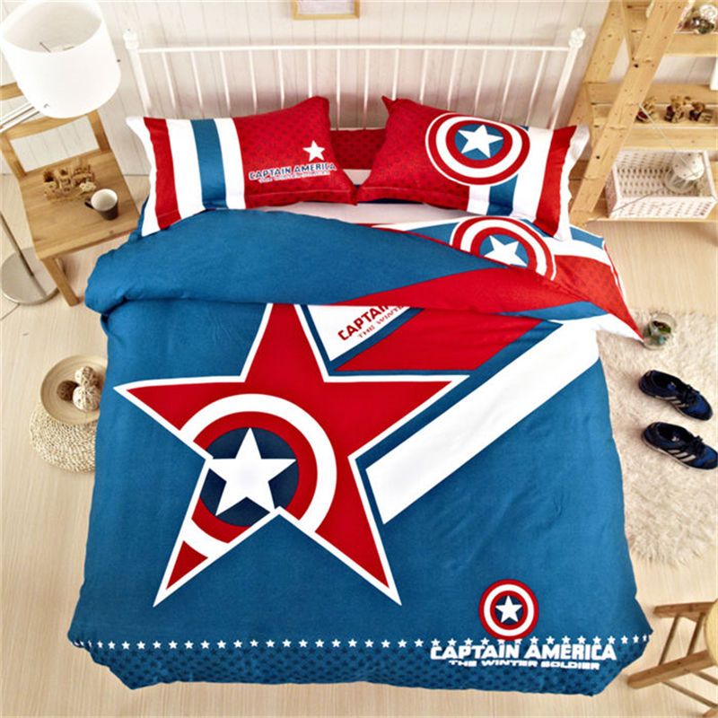 Marvel Avengers 100 Cotton Classical Captain America Bedding Set