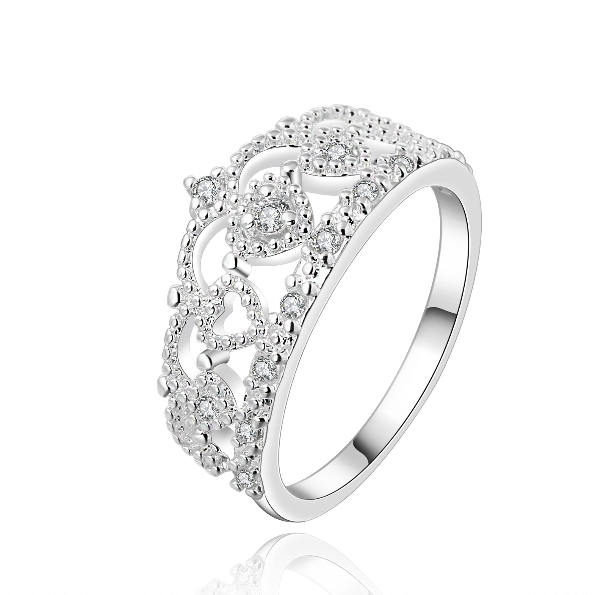 Nuevo! Anillo de bodas cristalino claro de Swarovski de esterlina 925 Anillos