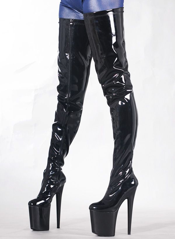 extreme thigh high heeled boots