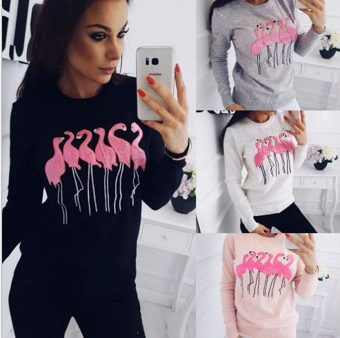 Compra Suéter Flamingo Sudaderas Con Capucha De Mujer Sudaderas Con Capucha  Camisa De Moda Sudadera Con Capucha De Manga Larga Barato | Entrega Rápida  Y Calidad | Es.Dhgate