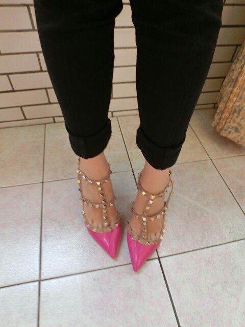 pointy studded heels