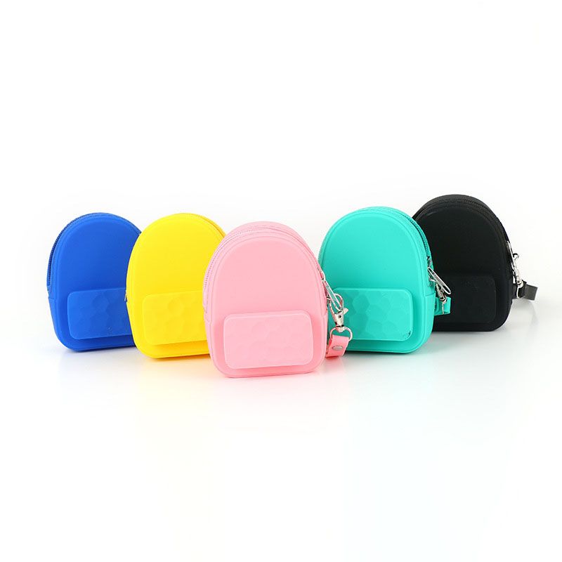 Small Bag Silicone Purse Silicone Zipper Purse Creative Mobile Small