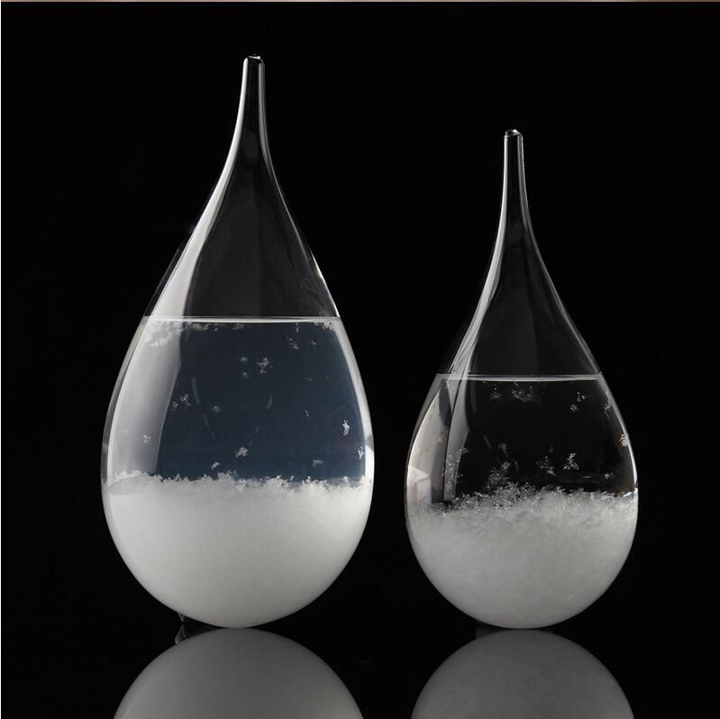 Weather Forecast Crystal Bottle Drop Water Shape Storm Glass Bottle Decor Gift 