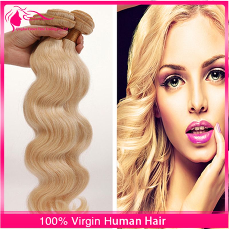 7a Russian Blonde Virgin Hair Weaves 3 Bundles 100 Unprocessed
