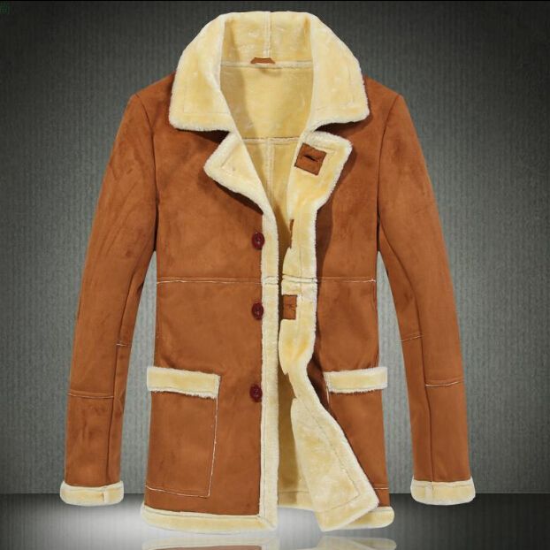 suede shearling coat mens