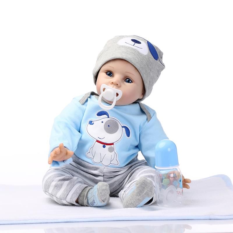soft baby doll with magnetic pacifier