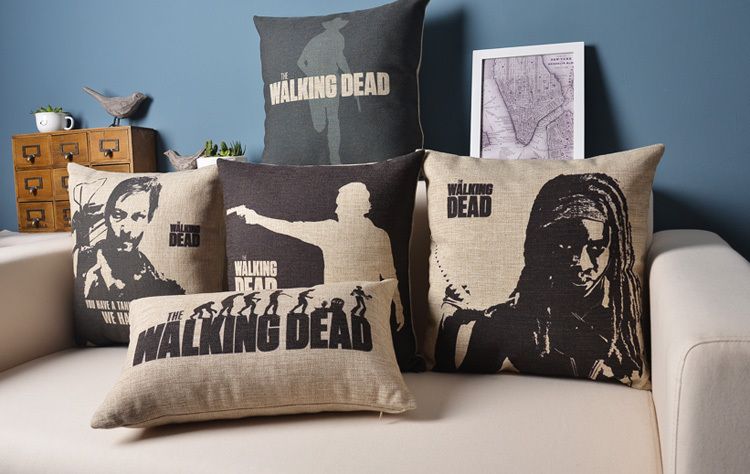Cushion Set The Walking Dead 18 Vintage Linen Cotton Pillow