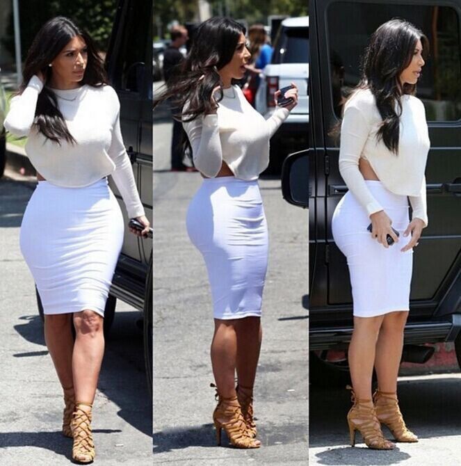 kim kardashian white shirt dress