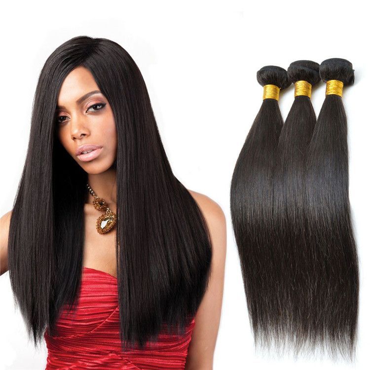 Full Sew In Brazilian Virgin Hair Straight Grade 7a Cheap Brazilian Hair Weave Bundle Silky Straight Remy Human Hair Weft Extension Black Diamond Hair