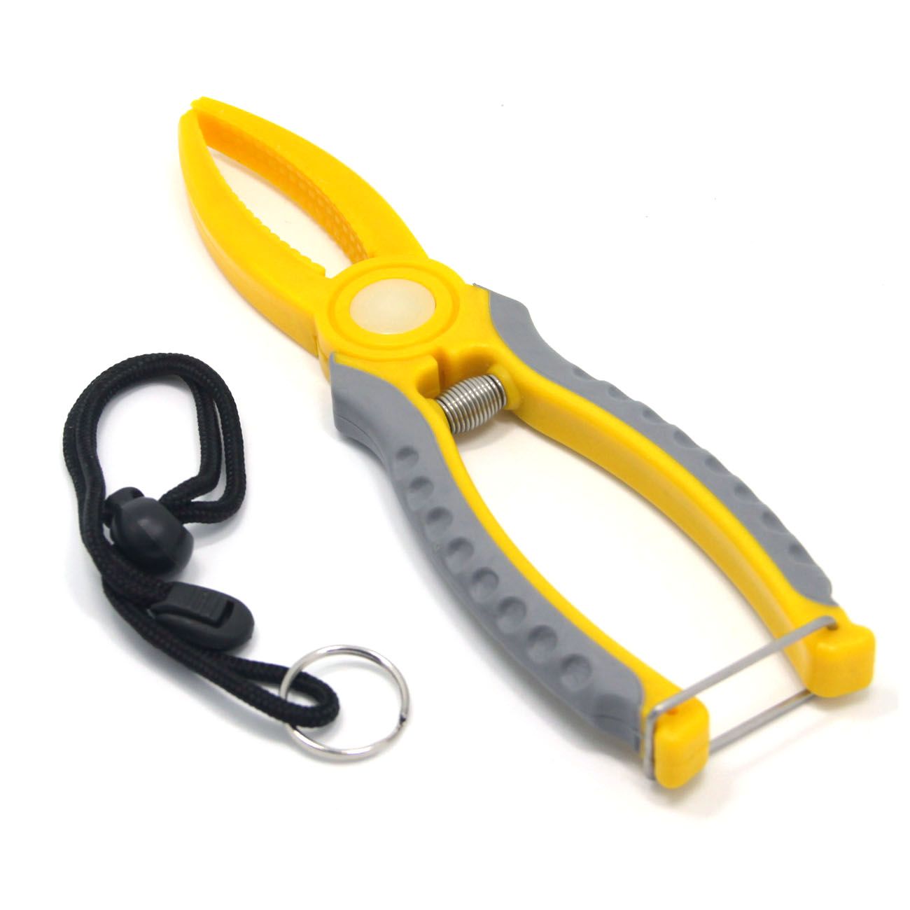 2021 SAMSFX Yellow Plastic Fishing Pliers Clamp Catch Tool Fish Grip Accessory With Lanyard Fish