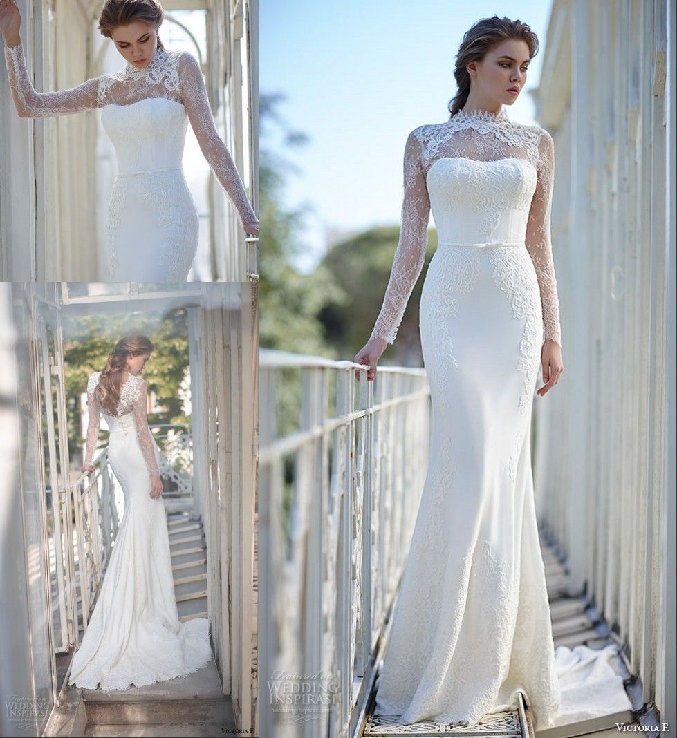 high collar wedding dress neckline style