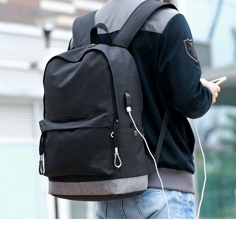 Compra Mochila De Lona Para Adolescentes Casual Back Pack USB Bolsas De  Escuela Secundaria Para Adolescentes Chicos Mochila Negro Gran Capacidad  Masculina Mochila Barato | Entrega Rápida Y Calidad | Es.Dhgate