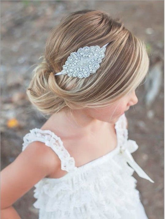 Boutique Baby Hairbands Girls Beaded Rhinestone Headbands