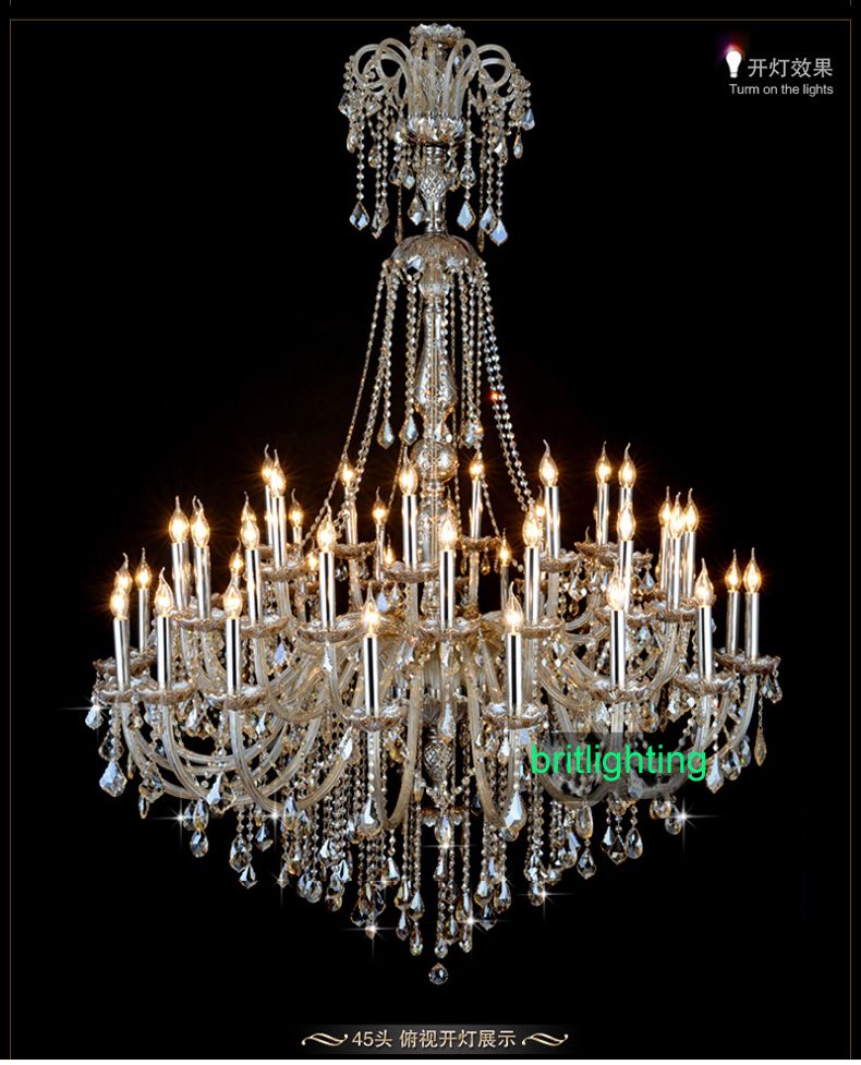 Extra Large Crystal Chandelier Lighting Entryway High Ceiling