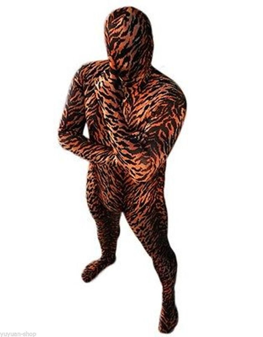 Stretchy Spandex Tiger Streifen Bodysuit Kostüm Damen Leopard Kostüm Stretchy Spandex Tiger Streifen Bodysuit Kostüm Damen Leopard Kostüm