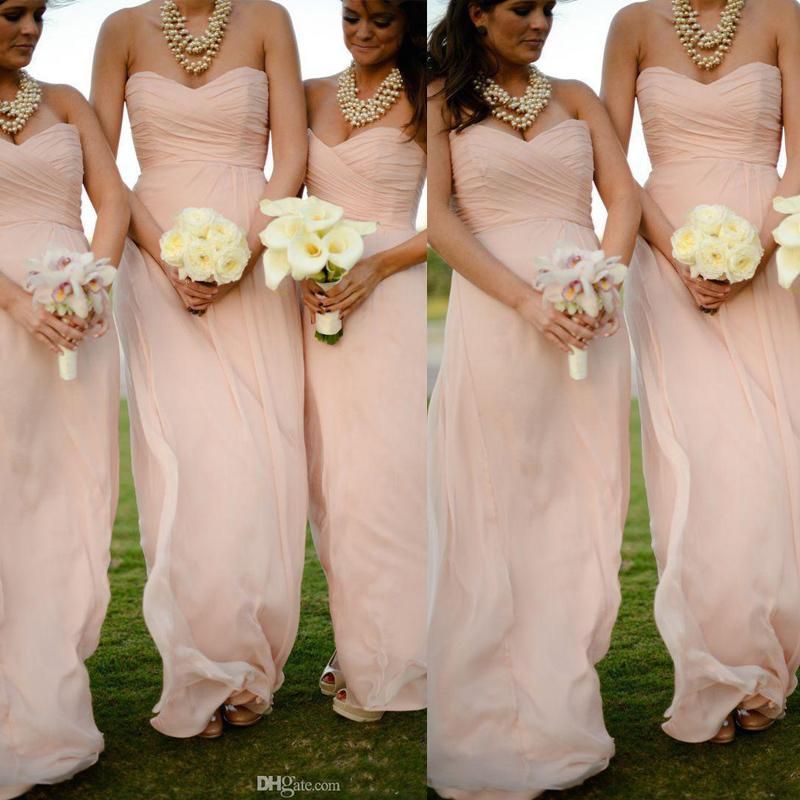 blush beach bridesmaid dress