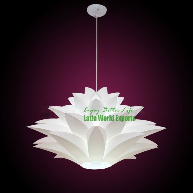 2019 Modern Novelty Pendant Lights Diy Lotus Flower Lampshade Lamp Hanging Light Fixtures For Dining Room Led Indoor Lighting From