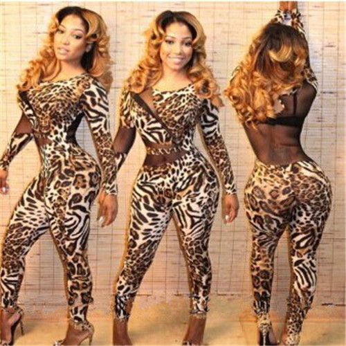 sheer cheetah jumpsuit