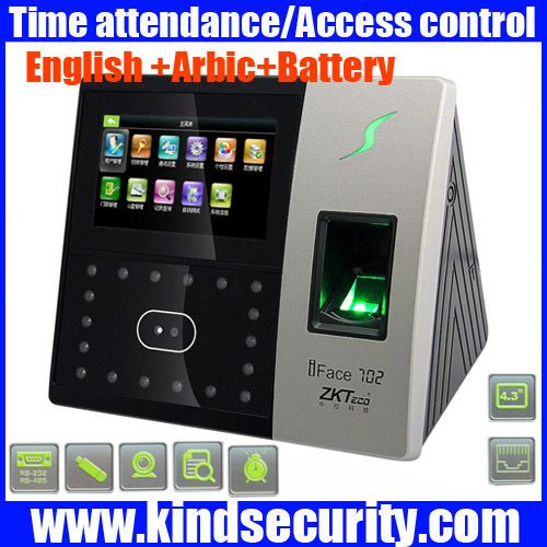 Dedo TCP/IP control de acceso biométrico de huellas dactilares Tiempo Reloj/Iface 702 Facial