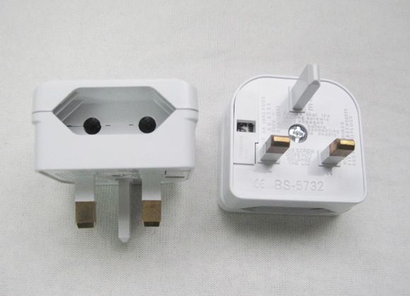 Convertitore Spina 2 Pin A 3 Pin Adattatore Da Spina UK 2 Pin A - Foto 2