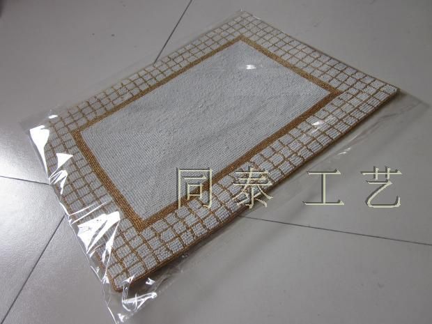 2019 Gray Handmade Glass Beads Placemat Table Runner Beaded