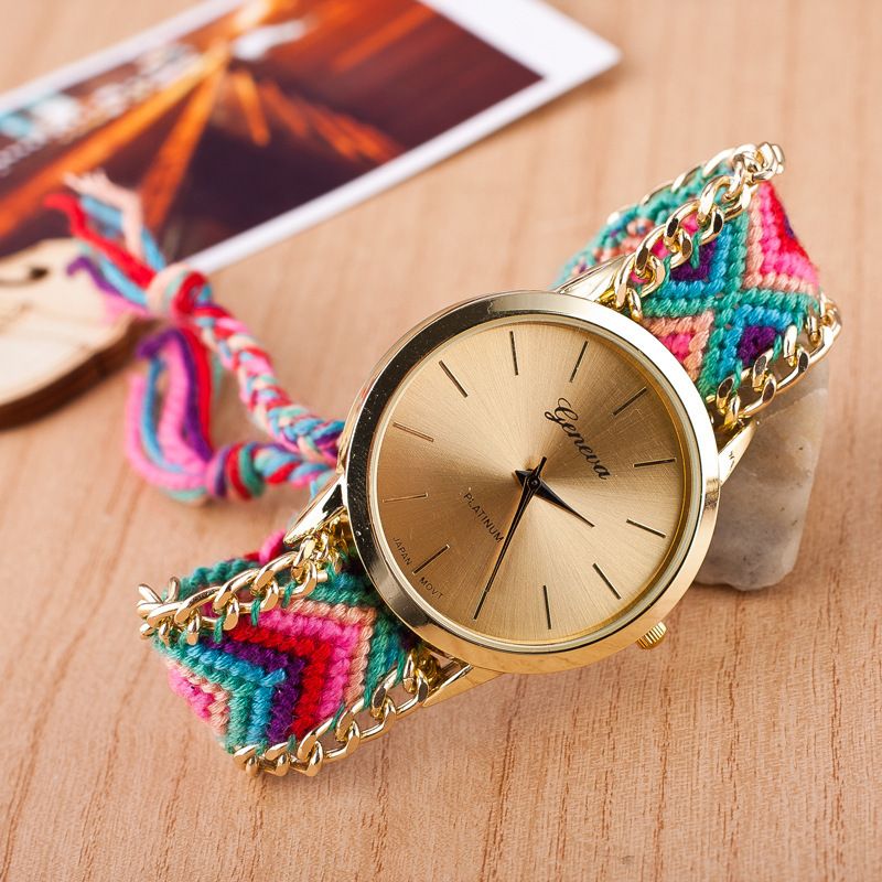 Acquistare GENEVA Orologi Fatti A Mano Filo Cucire Bracciale Con Corda  Orologi Da Donna Bracciale Intrecciato A Mano Orologi Da Polso Donna  Economico | Consegna Veloce E Qualità | It.Dhgate