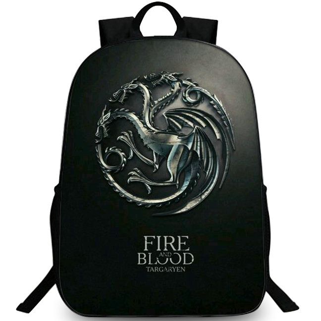 Game Of Thrones Fire And Blood Logo Unisex Sport Bag Drawstring Backpack//Rucksack