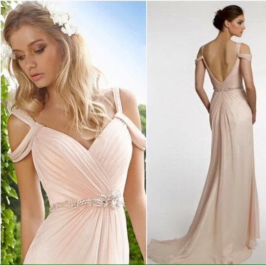 over the shoulder gown