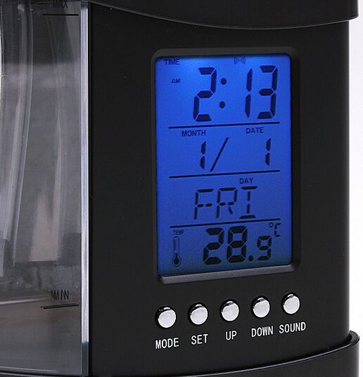 Mini Usb Lcd Desktop Black Fish Tank Aquarium Clock Timer Calendar