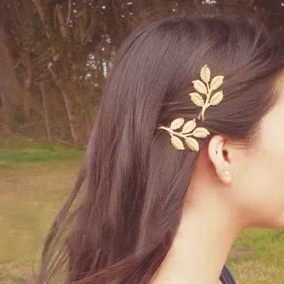 2020 Nice New Top Design Fashion Gold Alloy Leaves Hair Head