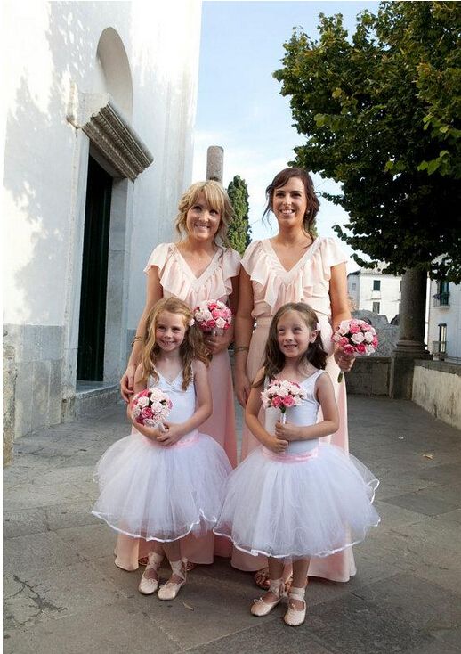 white tutu flower girl dress