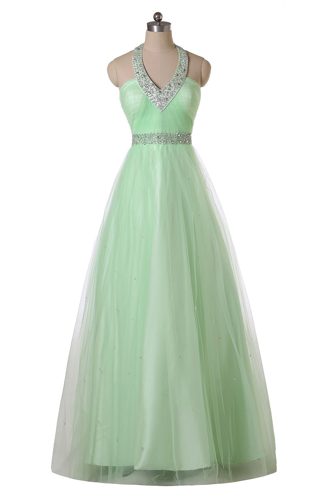 light green formal dress