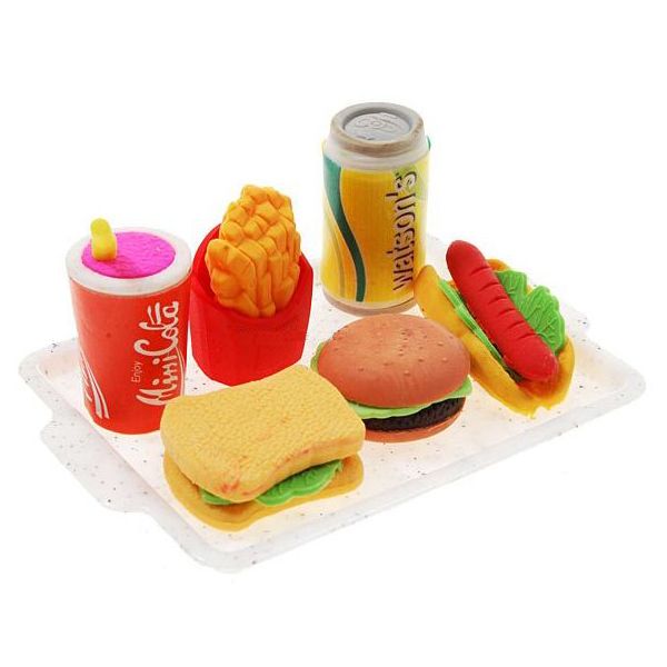 2020 The Best Quality Cute Fast Food Pencil Cake Eraser Assorted