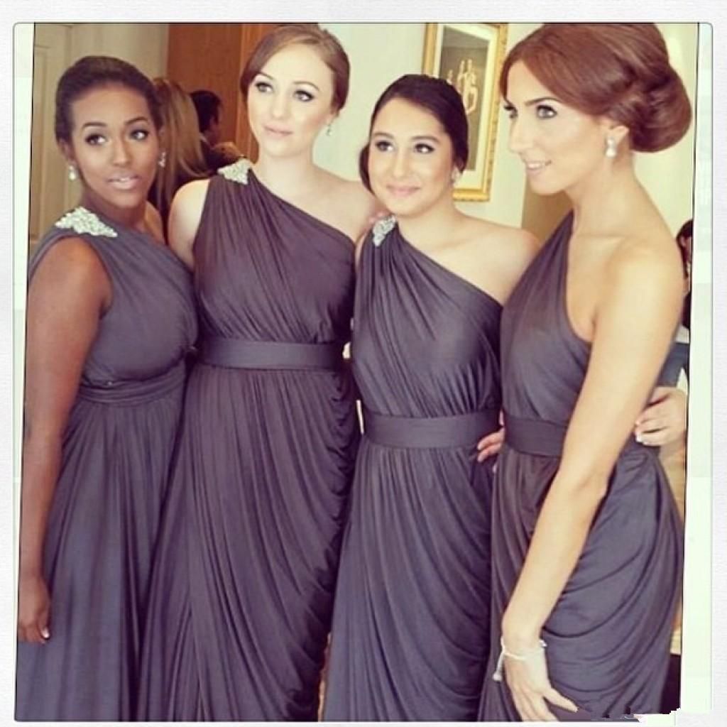 one shoulder tulip dress