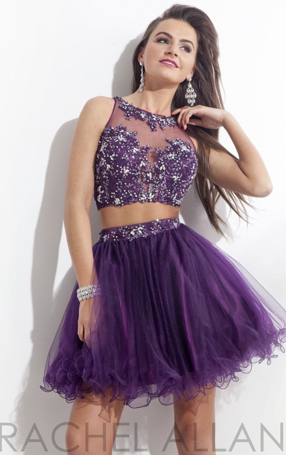 dark purple mini dress