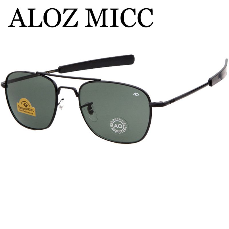 Aloz micc neueste heiße armee ao pilot sonnenbrille für herren designer sonnenbrille luxus männer brille uv400 oku ross de sol - herren sonnenbrille a430